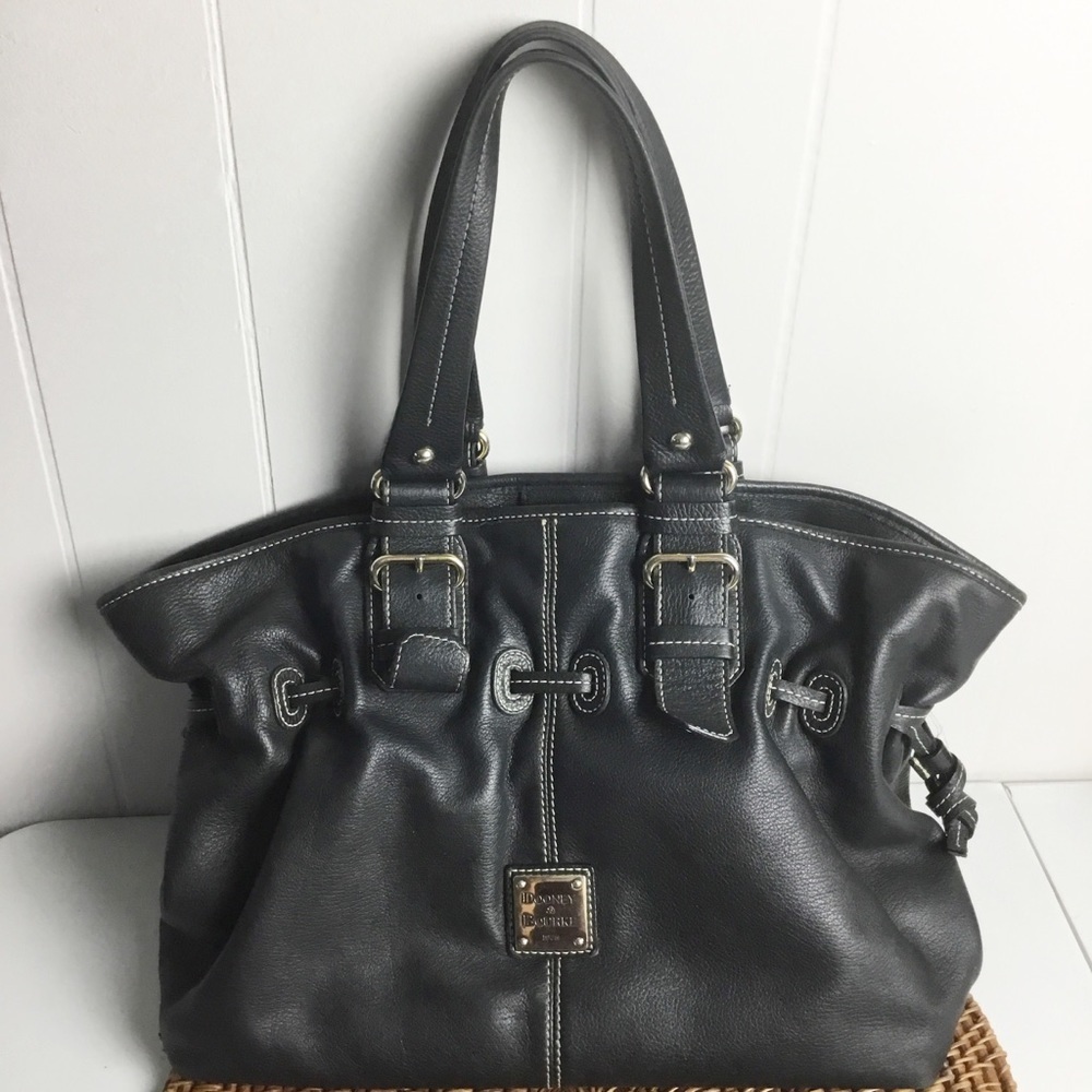 Dooney & Burke Black Leather Shoulder Bag Purse